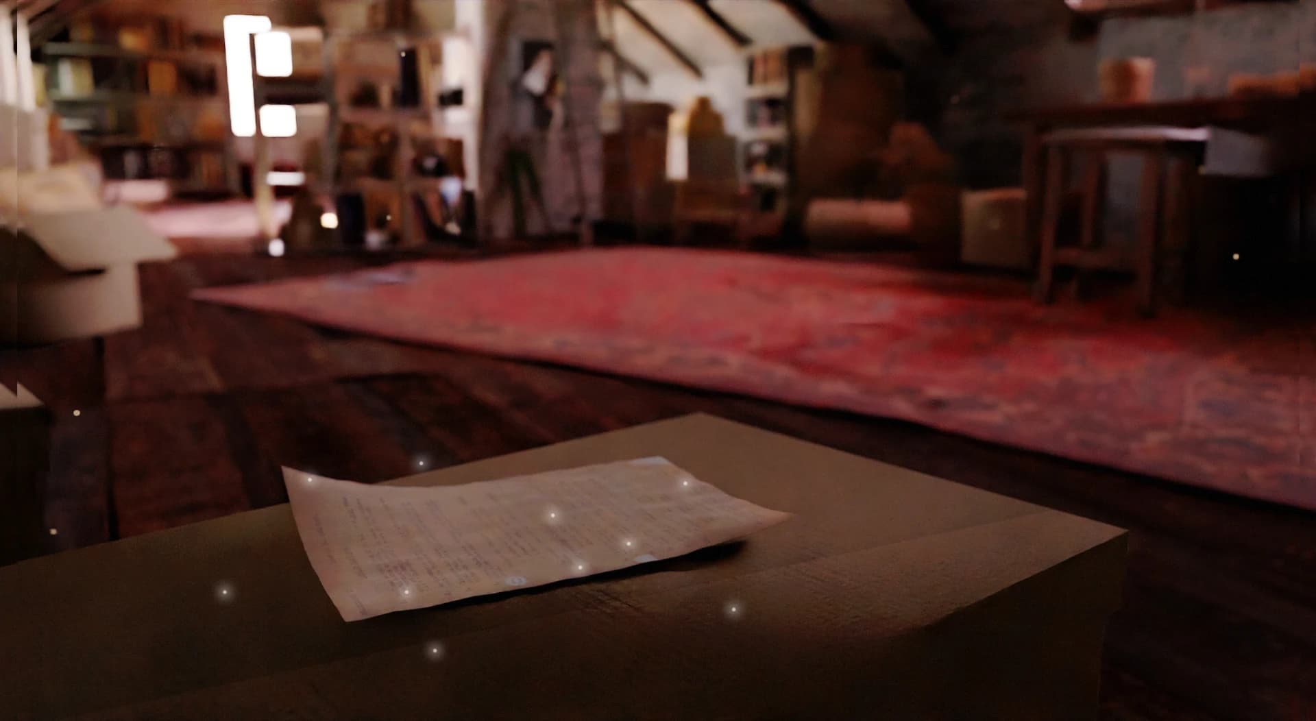 &why: lastseen game 3D render of a dusty attic