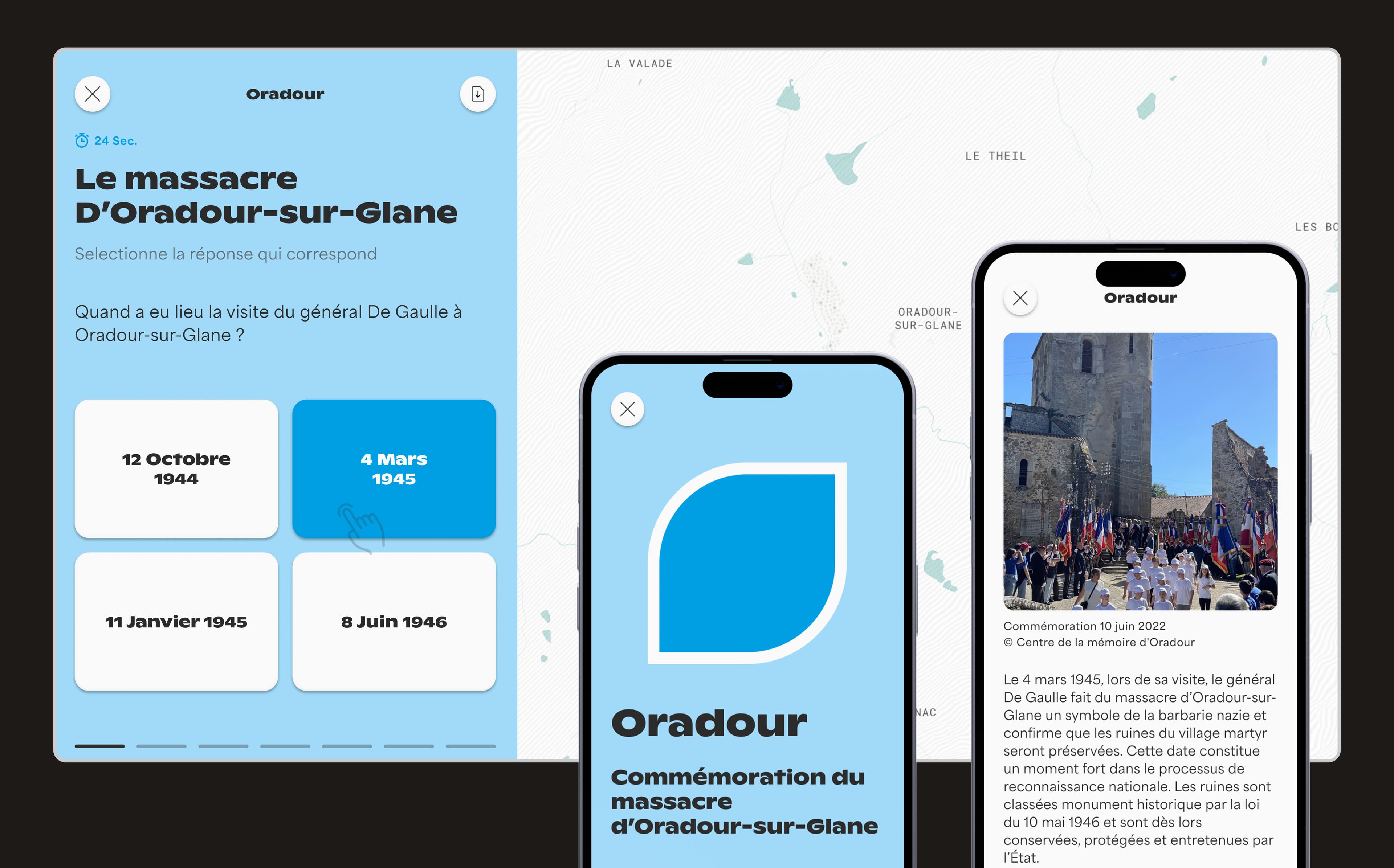 &why: Cartorik - Two mobile phone screens superimposed on a desktop screen